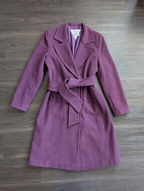 Marvin Richards Purple Wool Blend Overcoat Fall Winter Quiet Luxury 4